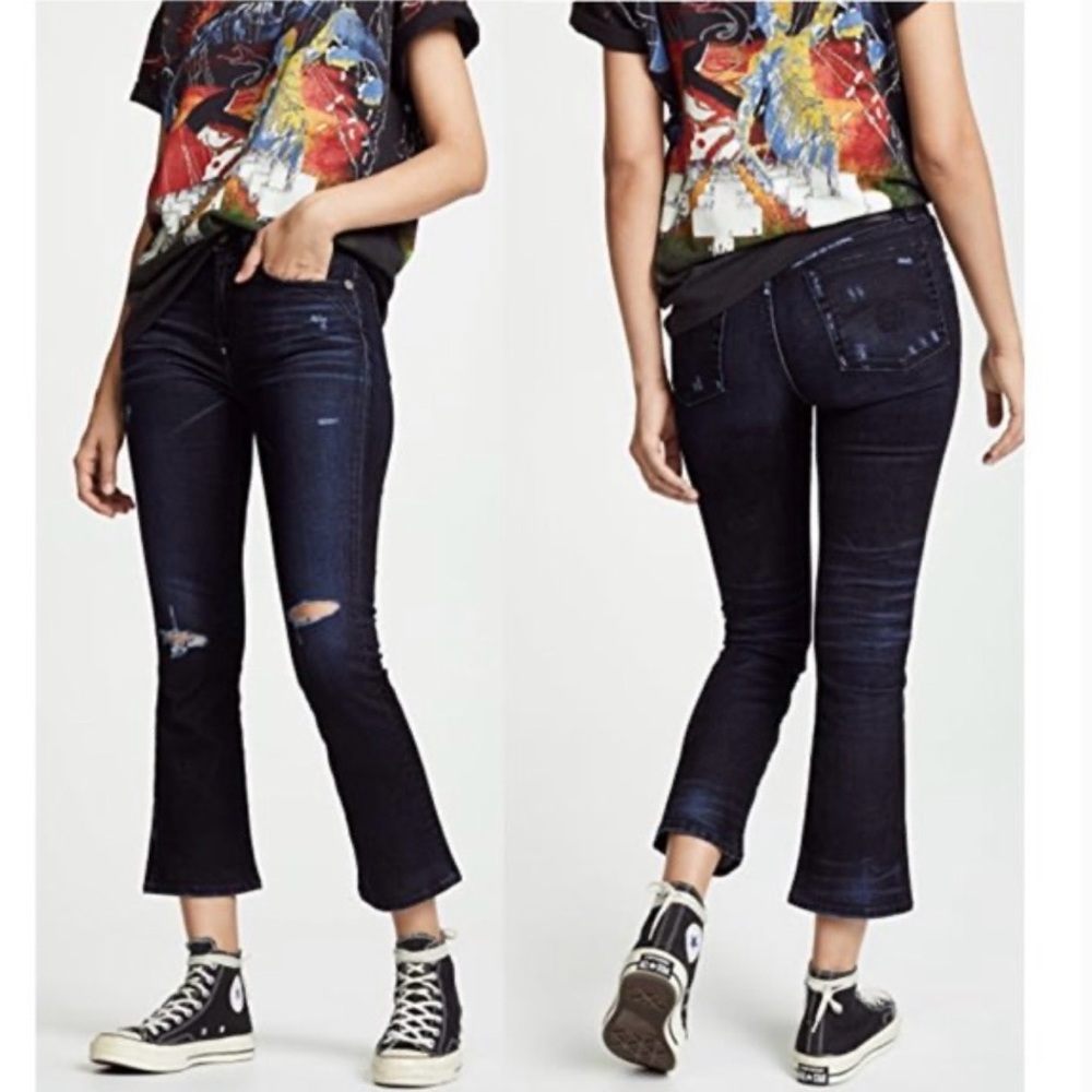 R13 Kick in Dark Indigo Velvet Distressed
Jeans Size 25
